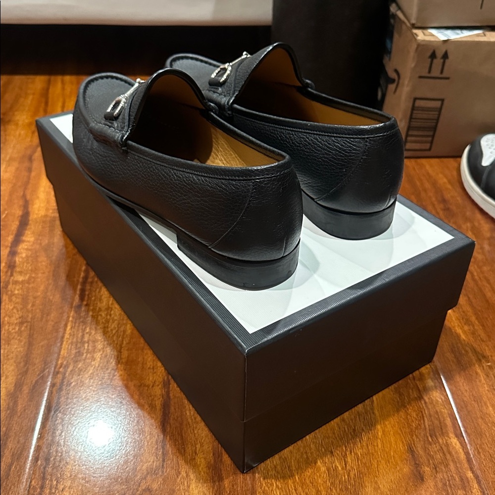 Gucci Black Leather Men's Loafers - Picture 4 of 7
